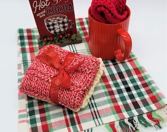 Christmas Dishcloth Knitting Pattern, Knit Dishcloth Pattern for Beginners, Holiday Knitted Dish Cloth, Easy Hand Knit Gift, Gamewell