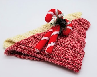 Christmas Dishcloth Knitting Pattern, Knit Dishcloth Pattern for Beginners, Holiday Knitted Dish Cloth, Quick & Easy Hand Knit Gift, Redwood
