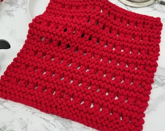 Quick Valentine's Day Dishcloth Knitting Pattern for Beginners, Archer