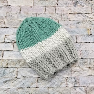 Adult Hat Knitting Pattern, Easy Knit Hat Pattern, Longview