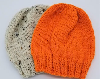Adult Hat Knitting Pattern for Fall, Easy Knit Beanie Pattern, Quick Knit Hat Pattern, Autumn Hat, Accessories Knitting Pattern, Southshore