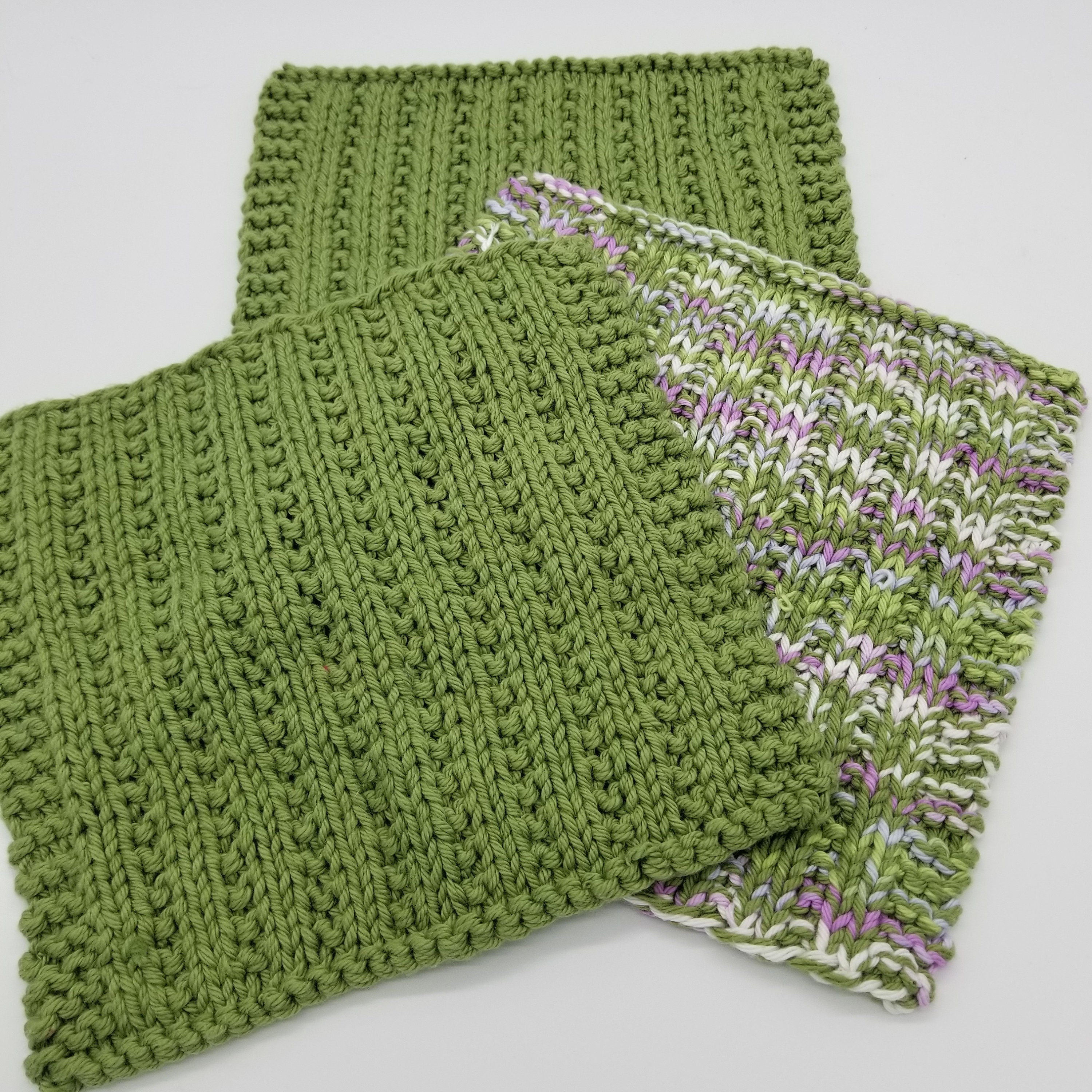 Washcloth Knitting Pattern Beginner Knit Washcloth Pattern - Etsy