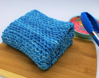 Dish Towel Knitting Pattern, Knit Dish Towel Pattern, Knitted Dish Towel, Tea Towel, Beginner Knitting, Kitchen Decor Knitting,  Wildwood
