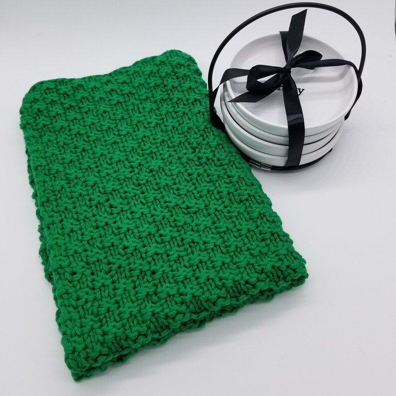 Knit Hand Towel Pattern Knit Dish Towel Pattern Deer Creek Etsy