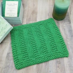 Washcloth Knitting Pattern, Handmade Bathroom Cloth Knitting Pattern, Home Decor for Bath to Knit, Knitted Washcloth Pattern, Cedar Rock