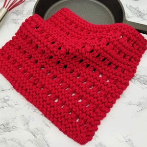 Christmas Dishcloth Knitting Pattern, Knit Dishcloth Pattern for Beginners, Holiday Knitted Dish Cloth, Quick & Easy Hand Knit Gift, Archer