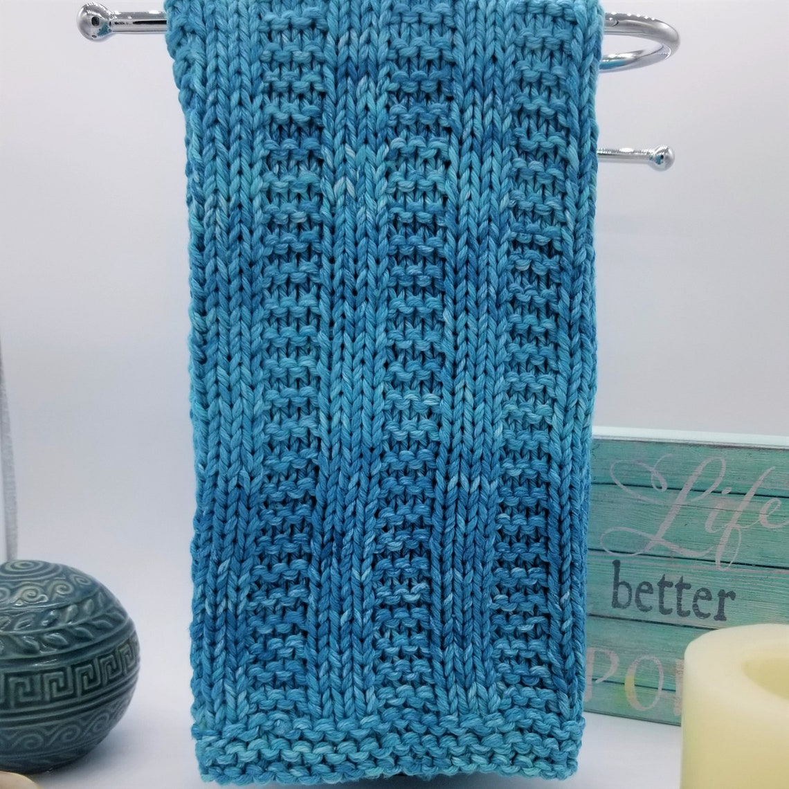 Knit Hand Towel Pattern Knit Dish Towel Pattern Blue Ridge Etsy