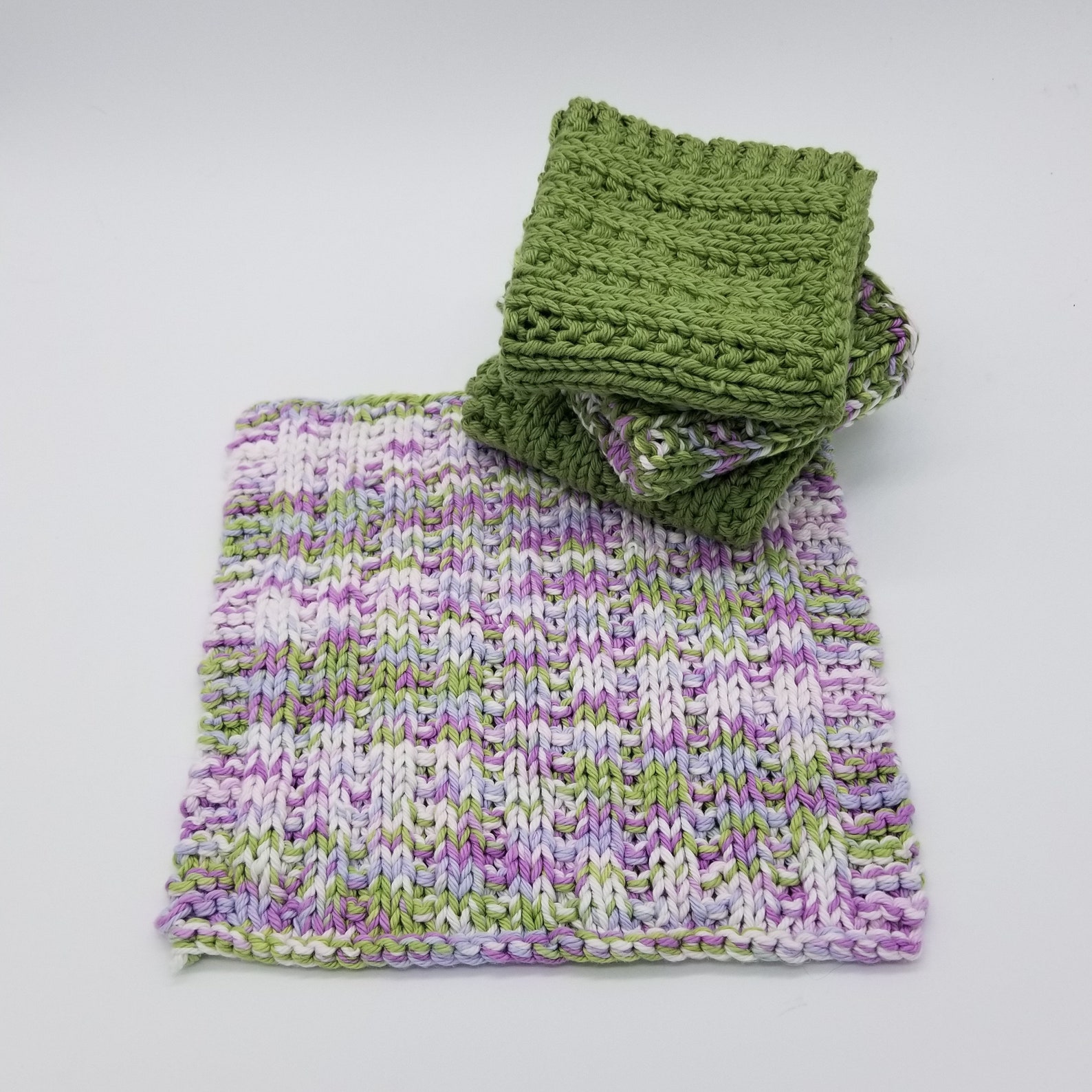 Washcloth Knitting Pattern Beginner Knit Washcloth Pattern - Etsy