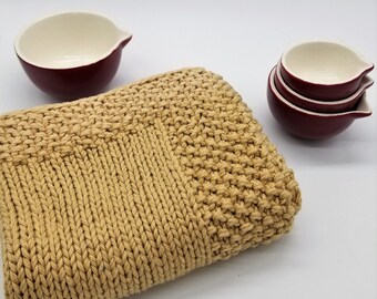 Hand Towel Knitting Pattern, Knitted Dish Towel Pattern,  Knit Towel Pattern, Tea Towel,  Bathroom Towel, Kitchen Towel, Twin Meadow