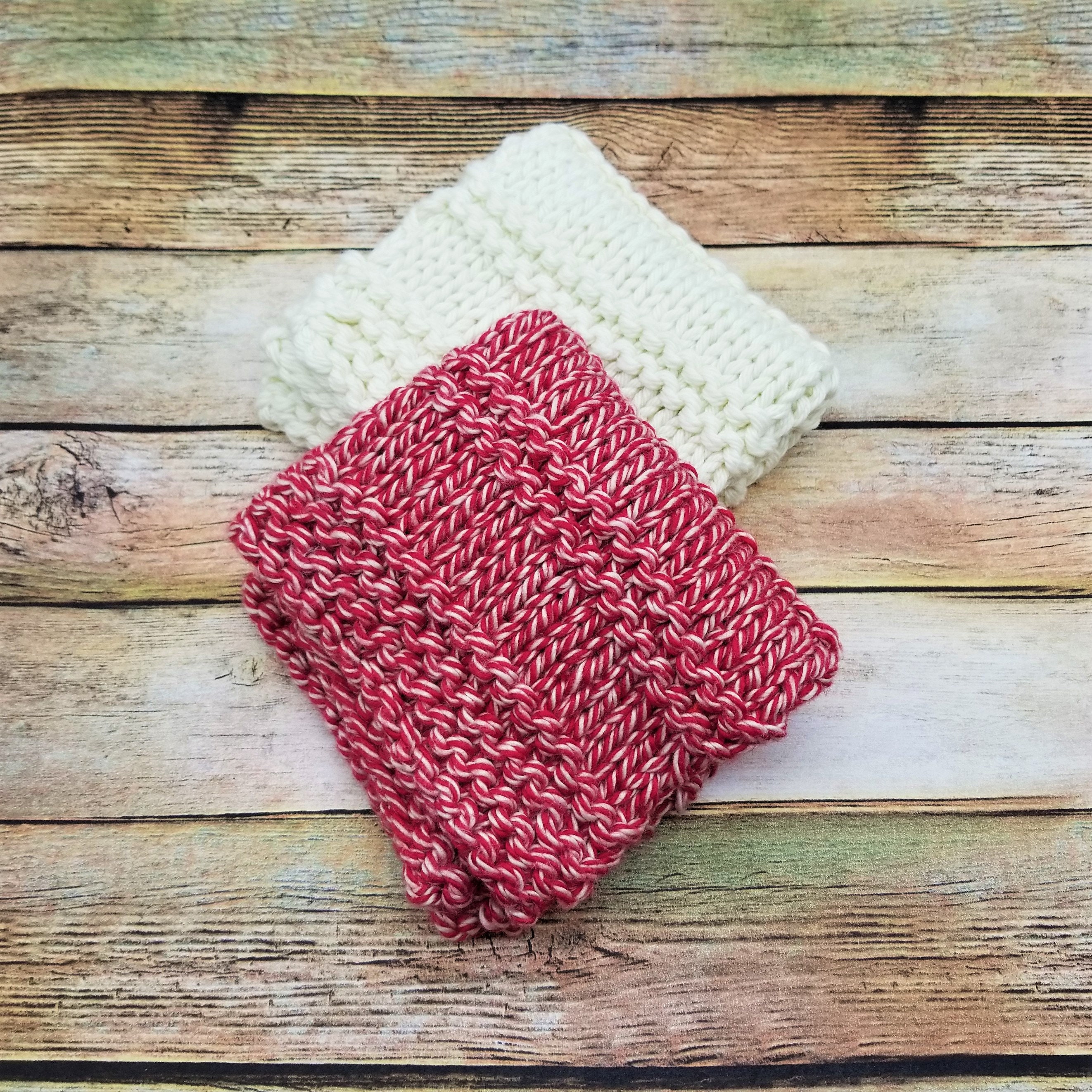 Dishcloth Knitting Pattern Beginner Knit Dishcloth Patterns - Etsy
