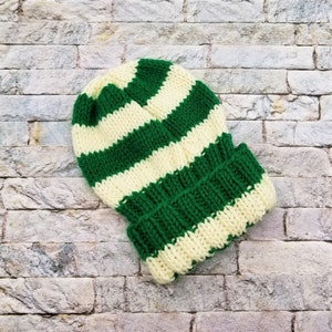 Teen Hat Knitting Pattern, Easy Knit Hat, Teen Cuffed Knit Hat, Beanie Hat Pattern, Beginner Knitted Hat Pattern for Teenagers, Mimosa