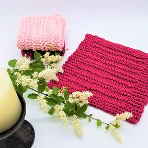 Washcloth Knitting Pattern, Knit Bridal Shower Gift, Unique Cotton Gift, Knitted Washcloth Pattern, Easy Knit Washcloth, Hillside