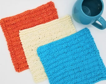 Dishcloth Knitting Pattern, Knit Dishcloth Pattern, Knitted Dishcloth Pattern, Beginner Knitting, Kitchen Décor Knitting, Ellendale