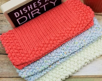 Dishcloth Knitting Pattern, Knit Dishcloth Pattern, Beginner Pattern Dishcloth, Knitted Cotton Dishcloth, Knitted Dish Cloth, Maiden