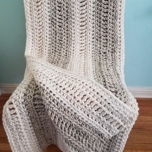 CROCHET PATTERN: Oregon Chunky Easy Afghan Crochet. Crochet Chunky Blanket Pattern. image 5