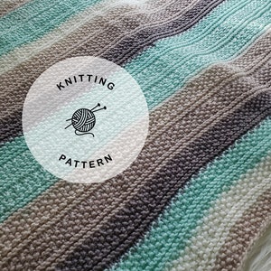 KNITTING PATTERN: Tide Pools Knitted Baby Blanket. Receiving Knit Blanket for Newborn. image 2
