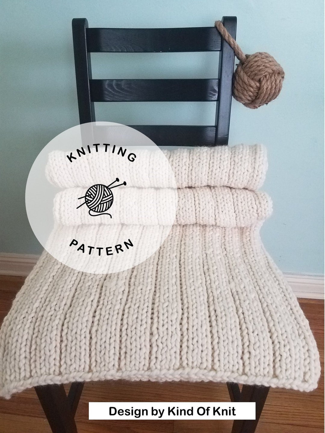 KNITTING PATTERN Pacific Chunky Reversible Knit Lapghan. Easy Etsy
