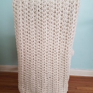 CROCHET PATTERN: White Water Crochet Blanket, Chunky Crochet Oversized Throw image 3