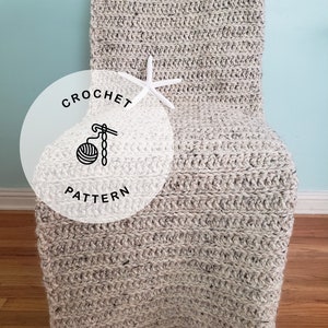 CROCHET PATTERN: Moonstone Beach Throw. Easy Chunky Crochet Blanket Patterns.