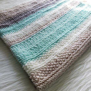 KNITTING PATTERN: Tide Pools Knitted Baby Blanket. Receiving Knit Blanket for Newborn. image 4