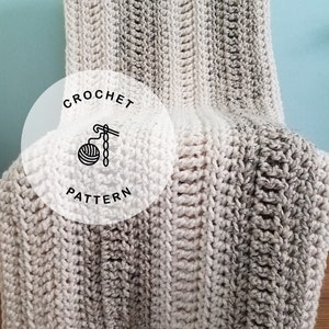 CROCHET PATTERN: Oregon Chunky Easy Afghan Crochet. Crochet Chunky Blanket Pattern. image 2