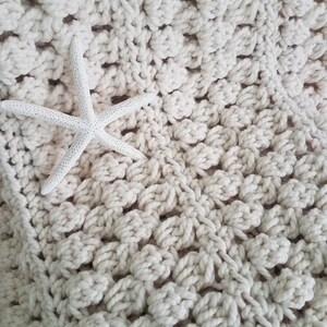 CROCHET PATTERN: Pike Market Bobble Afghan Blanket Pattern. Chunky Crochet Afghan Patterns. image 4