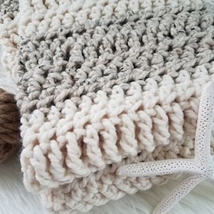 CROCHET PATTERN: Oregon Chunky Easy Afghan Crochet. Crochet Chunky Blanket Pattern. image 6