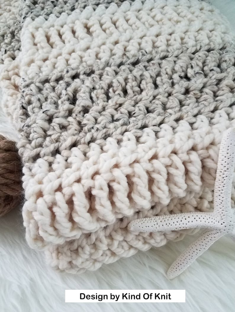 CROCHET PATTERN: Oregon Chunky Easy Afghan Crochet. Crochet Chunky Blanket Pattern. image 6