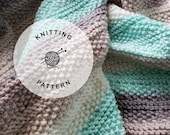 KNITTING PATTERN: Tide Pools Knitted Baby Blanket. Receiving Knit Blanket for Newborn.