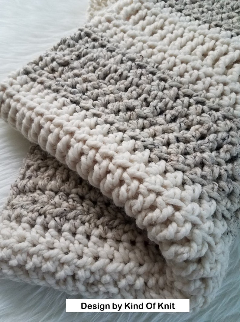 CROCHET PATTERN: Oregon Chunky Easy Afghan Crochet. Crochet Chunky Blanket Pattern. image 4