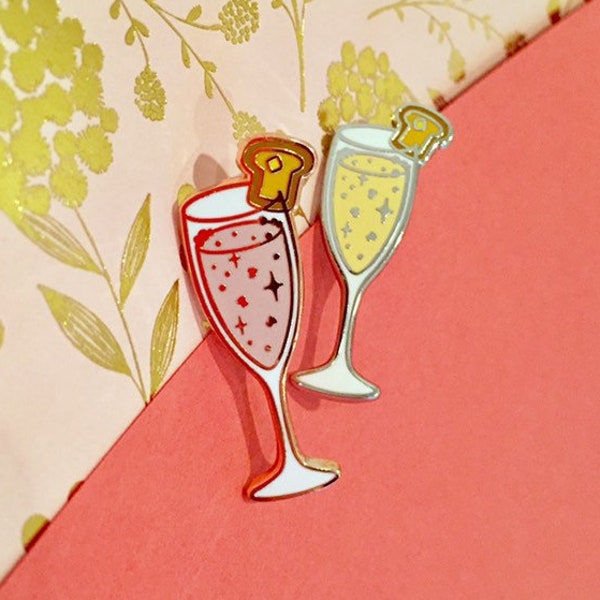 Champagne Toast Hard Enamel Pin