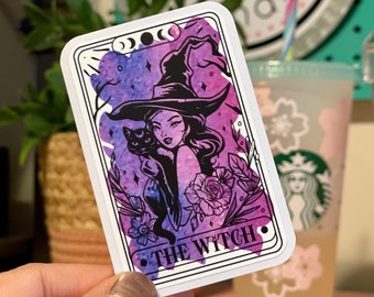 The Witch ~ 3 Inch Matte Water Resistant Vinyl Sticker ~ Tarot Skeleton ~ Laptop Water Bottle Notebook Sticker