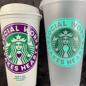 Social Work Takes Heart ~ Starbucks Cup