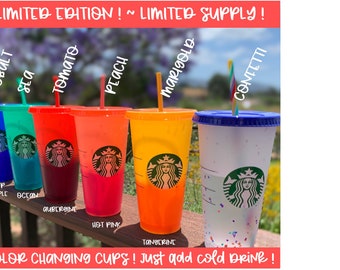 Color Changing Cup w/Design & Name ~ Starbucks Reusable Cup