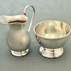 Vintage Sussex Plate Sheffield Reproduction silver plate sugar & creamer