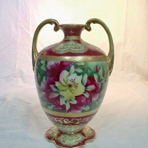 Antique Bavarian porcelain mantle vase