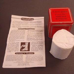 Unused Elastoplast Elastic Adhesive Bandage & Tin