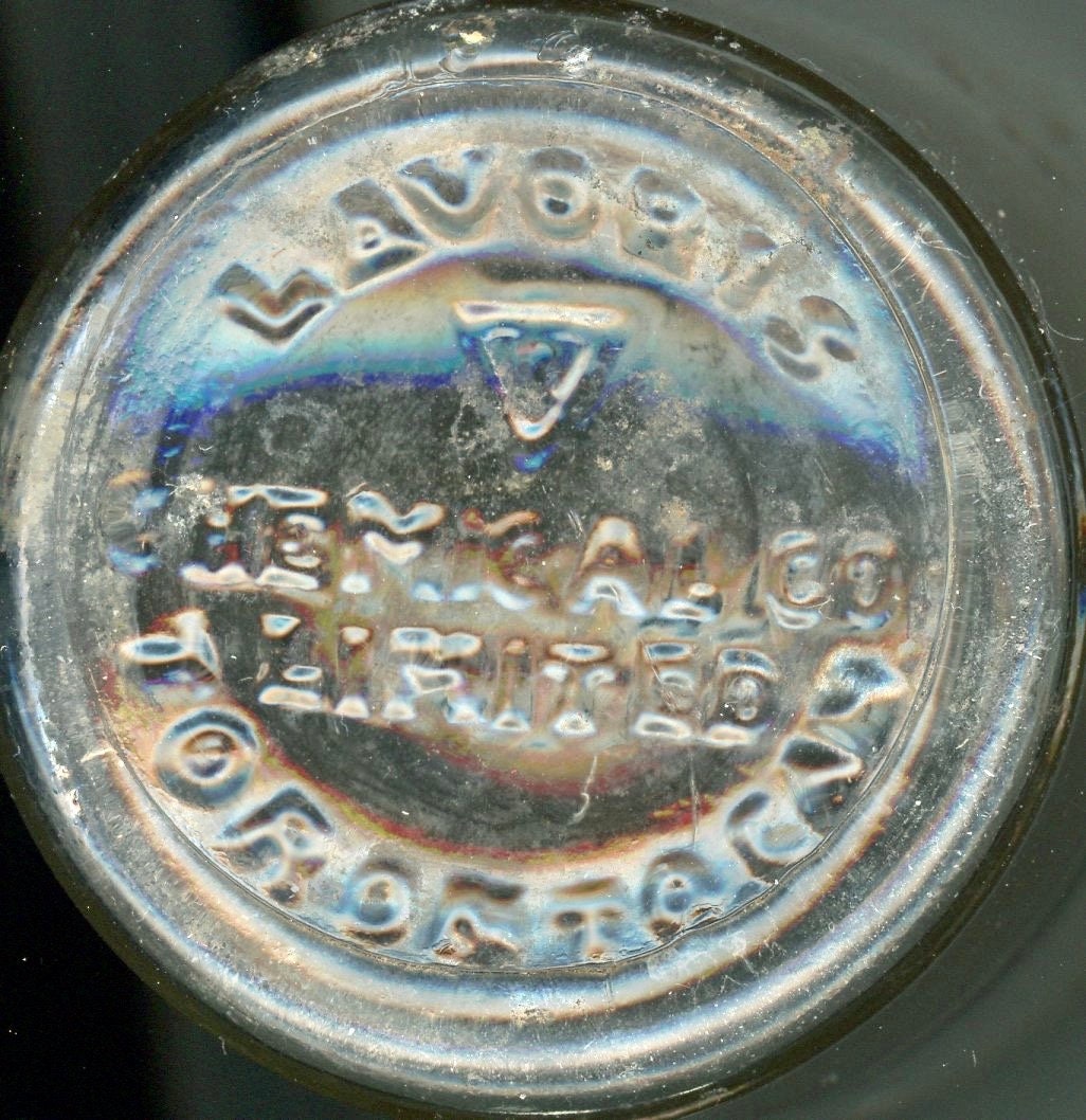 Vintage 1920's Lavoris Mouthwash Glass Bottle Etsy