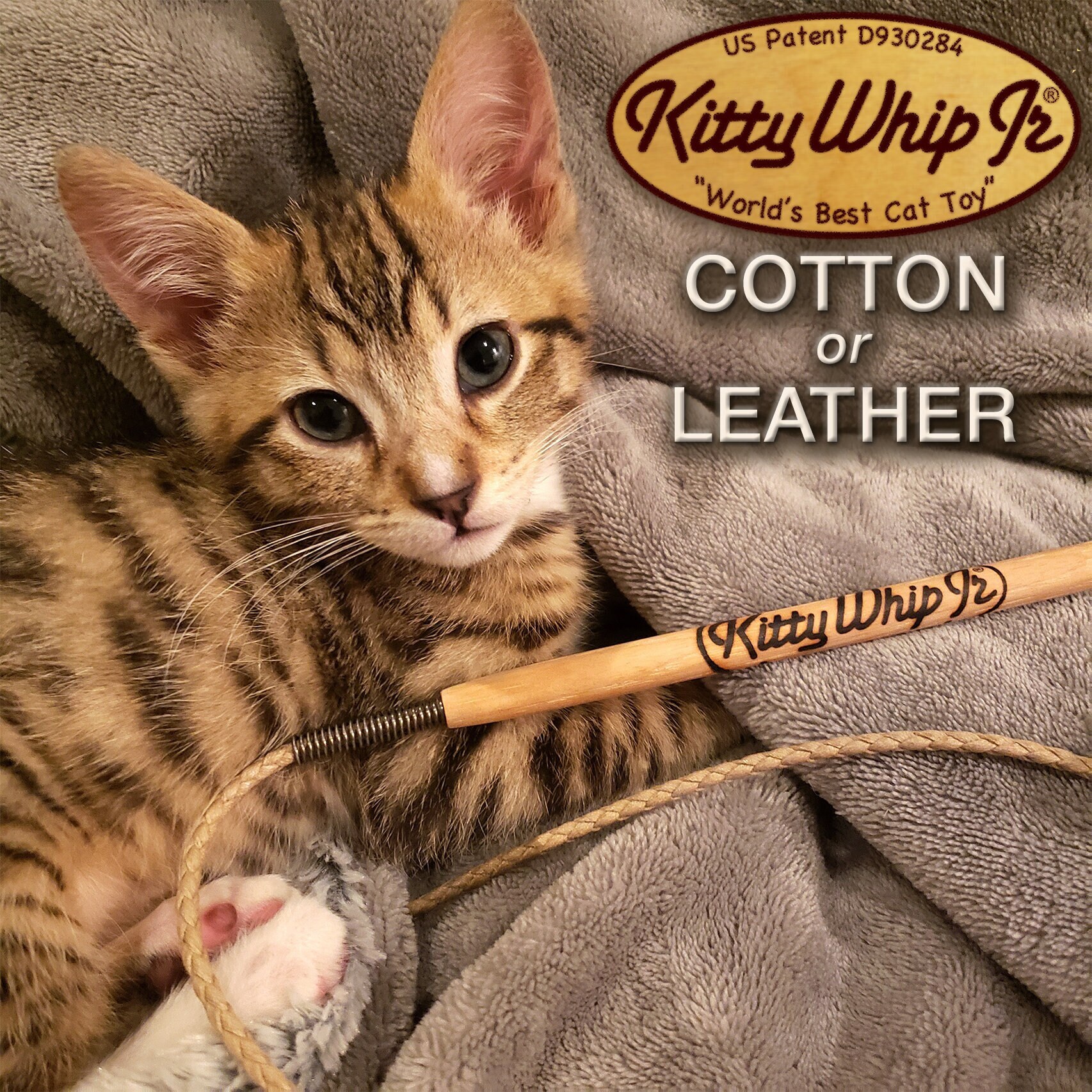 Kittywhip Jr for Itty Bitty Kitties Wand Cat Toy Expertly