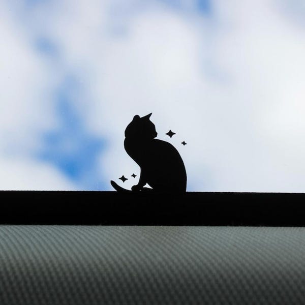 Hidden Cat Sticker | Black Cat Decal | Cat Mom Gifts | Cat Lover | Easter Egg Decal | Mini Decal | Sticker Vinyl Decal |Cute Car Accessories