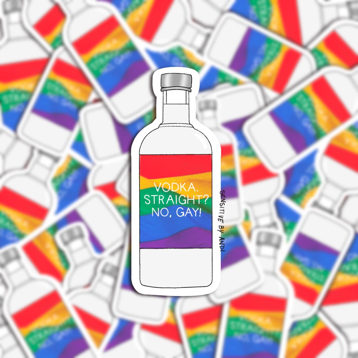 vodka straight not gay shirt