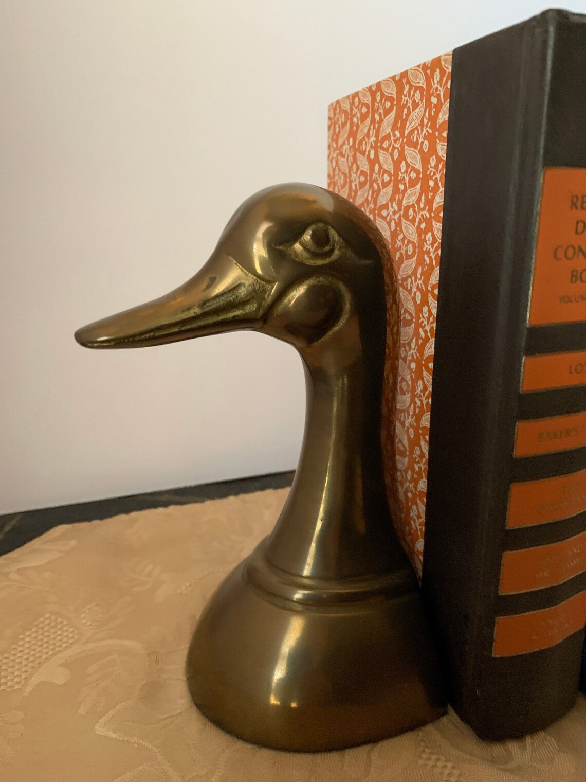 Vintage Classic Brass Duck Head Bookends Set of 2 Ducks Etsy