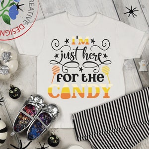 Ich bin nur hier für die Süßigkeiten SVG, SVG-Dateien, Halloween SVG, Cricut-Dateien, Silhouette-Dateien, Png-Dateien, Sublimation Designs, Trick oder behandeln Taschen