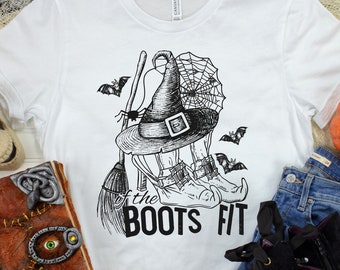 If the boots fit PNG file for sublimation printing, DTG printing, Sublimation design download, T-shirt design , Halloween PNG, Witch png