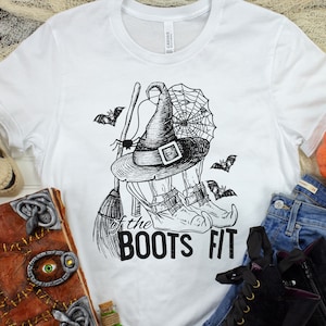 If the boots fit PNG file for sublimation printing, DTG printing, Sublimation design download, T-shirt design , Halloween PNG, Witch png