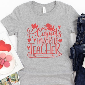 Cupid's favorite teacher Svg, teacher Svg Designs, Valentines Cut Files, Cricut Cut Files, PNG files, Silhouette files, Valentines shirt SVG