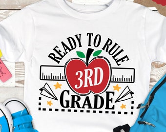 Back to school svg, 3rd grade svg, Third grade t-shirts, school SVG, teacher SVG, Back to school PNG, Back to school t-shirt, School png
