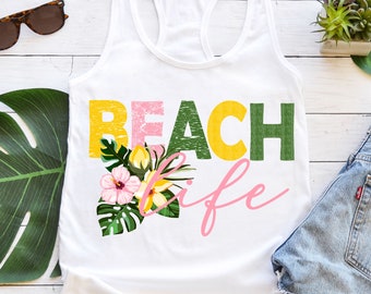 Beach life  PNG file for sublimation printing DTG printing - Sublimation design download - T-shirt designs - beach PNG - summer png