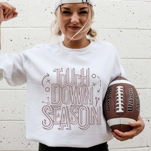 Arquivo de corte SVG de futebol da temporada de touchdown, SVG de futebol, PNG de futebol, camisetas de futebol, designs de sublimação, arquivos png, clipart de futebol