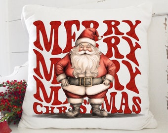 Merry Christmas PNG file for sublimation printing, sublimation design, Santa Claus PNG, Santa Claus clipart, Christmas clipart, DTG printing
